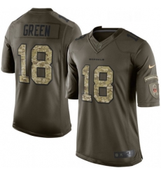 Mens Nike Cincinnati Bengals 18 AJ Green Limited Green Salute to Service NFL Jersey