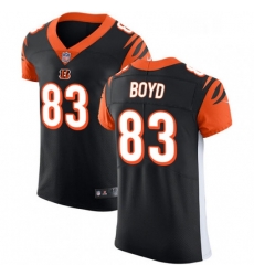Mens Nike Cincinnati Bengals 83 Tyler Boyd Black Team Color Vapor Untouchable Elite Player NFL Jersey