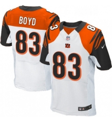 Mens Nike Cincinnati Bengals 83 Tyler Boyd Elite White NFL Jersey