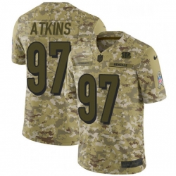 Mens Nike Cincinnati Bengals 97 Geno Atkins Limited Camo 2018 Salute to Service NFL Jersey