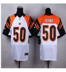 New Cincinnati Bengals #50 A.J. Hawk White Men Stitched NFL Elite Jersey