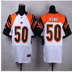 New Cincinnati Bengals #50 A.J. Hawk White Men Stitched NFL Elite Jersey