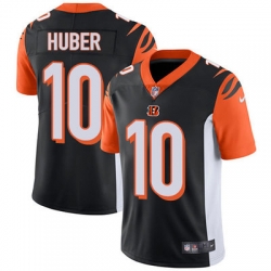 Nike Bengals #10 Kevin Huber Black Team Color Mens Stitched NFL Vapor Untouchable Limited Jersey
