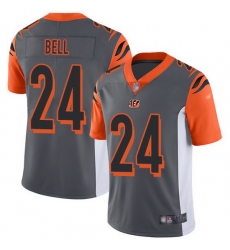Nike Bengals 24 Vonn Bell Silver Men Stitched NFL Limited Inverted Legend Jersey