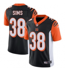 Nike Bengals 38 LeShaun Sims Black Team Color Men Stitched NFL Vapor Untouchable Limited Jersey