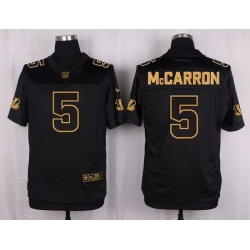 Nike Bengals #5 AJ McCarron Black Mens Stitched NFL Elite Pro Line Gold Collection Jersey