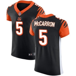 Nike Bengals #5 AJ McCarron Black Team Color Mens Stitched NFL Vapor Untouchable Elite Jersey