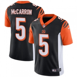 Nike Bengals #5 AJ McCarron Black Team Color Mens Stitched NFL Vapor Untouchable Limited Jersey