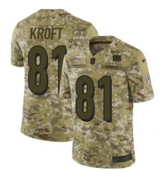 Nike Bengals #81 Tyler Kroft Camo Mens Stitched NFL Limited 2018 Salute To Service Jersey