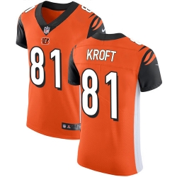 Nike Bengals #81 Tyler Kroft Orange Alternate Mens Stitched NFL Vapor Untouchable Elite Jersey