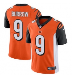 Nike Bengals 9 Joe Burrow Orange Alternate Men Stitched NFL Vapor Untouchable Limited Jersey
