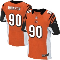 Nike Bengals #90 Michael Johnson Orange Alternate Mens Stitched NFL Elite Jersey