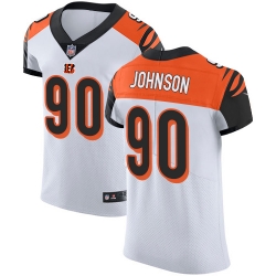 Nike Bengals #90 Michael Johnson White Mens Stitched NFL Vapor Untouchable Elite Jersey