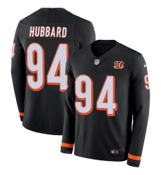 Nike Bengals #94 Sam Hubbard Black Team Color Men Stitched NFL Limited Therma Long Sleeve Jersey