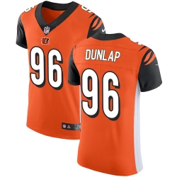 Nike Bengals #96 Carlos Dunlap Orange Alternate Mens Stitched NFL Vapor Untouchable Elite Jersey