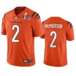 Nike Cincinati Bengals 2 Evan McPherson Orange 2022 Super Bowl LVI Vapor Limited Jersey