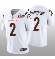 Nike Cincinati Bengals 2 Evan McPherson White 2022 Super Bowl LVI Vapor Limited Jersey