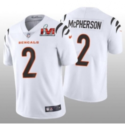 Nike Cincinati Bengals 2 Evan McPherson White 2022 Super Bowl LVI Vapor Limited Jersey