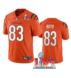 Nike Cincinati Bengals 83 Tyler Boyd Orange 2022 Super Bowl LVI Vapor Limited Jersey