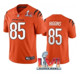 Nike Cincinati Bengals 85 Tee Higgins Orange 2022 Super Bowl LVI Vapor Limited Jersey
