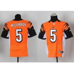 Nike Cincinnati Bengals 5 AJ McCarron Orange Elite NFL Jersey