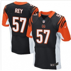 Nike Cincinnati Bengals #57 Vincent Rey Black Team Color Mens Stitched NFL Elite Jersey