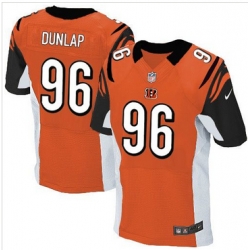 Nike Cincinnati Bengals #96 Carlos Dunlap Orange Alternate Mens Stitched NFL Elite Jersey