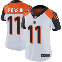 Bengals #11 John Ross III White Women Stitched Football Vapor Untouchable Limited Jersey