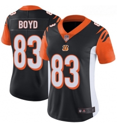 Bengals #83 Tyler Boyd Black Team Color Women Stitched Football Vapor Untouchable Limited Jersey