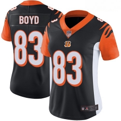Bengals #83 Tyler Boyd Black Team Color Women Stitched Football Vapor Untouchable Limited Jersey