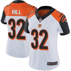 Nike Bengals #32 Jeremy Hill White Womens Stitched NFL Vapor Untouchable Limited Jersey