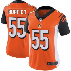 Nike Bengals #55 Vontaze Burfict Orange Alternate Womens Stitched NFL Vapor Untouchable Limited Jersey