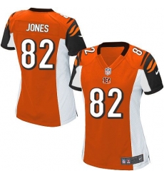 Nike Bengals #82 Marvin Jones Orange Alternate Womens Stitched NFL Elite Jersey