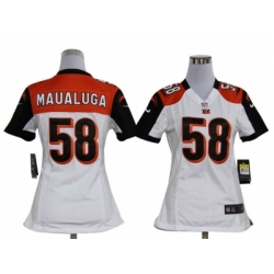 Nike Women Cincinnati Bengals #58 Rey Maualuga White jerseys