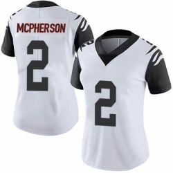 Women Cincinnati Bengals #2 Evan McPherson 2021 Rush Vapor Limited Stitched NFL Jersey