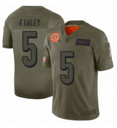 Womens Cincinnati Bengals 5 Ryan Finley Limited Camo 2019 Salute to Service Football Jersey
