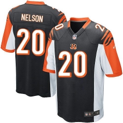 Nike Bengals #20 Reggie Nelson Black Team Color Youth Stitched NFL Elite Jersey
