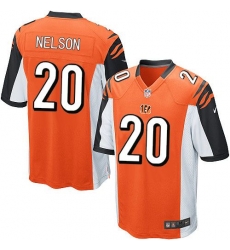 Nike Bengals #20 Reggie Nelson Orange Alternate Youth Stitched NFL Elite Jersey