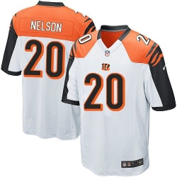 Nike Bengals #20 Reggie Nelson White Youth Stitched NFL Elite Jersey
