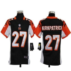 Nike Bengals #27 Dre Kirkpatrick Black Team Color Youth Stitched NFL Elite Jersey