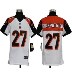 Nike Bengals #27 Dre Kirkpatrick White Youth Stitched NFL Elite Jersey