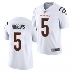 Youth Cincinnati Bengals 5 Tee Higgins White Vapor Untouchable Limited Stitched Jersey