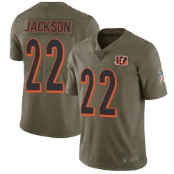Youth Nike Bengals #22 William Jackson Olive Stitched NFL Limited 2017 Salute to Service Jersey