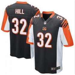 Youth Nike Bengals #32 Jeremy Hill Black Team Color Stitched NFL Elite Jersey