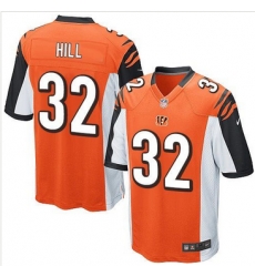 Youth Nike Bengals #32 Jeremy Hill Orange Alternate Stitched NFL Elite Jersey