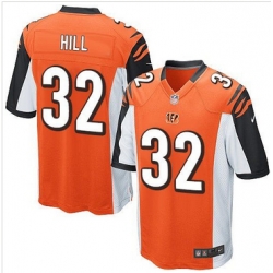 Youth Nike Bengals #32 Jeremy Hill Orange Alternate Stitched NFL Elite Jersey