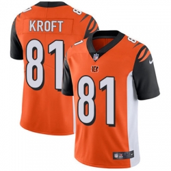 Youth Nike Bengals #81 Tyler Kroft Orange Alternate Stitched NFL Vapor Untouchable Limited Jersey