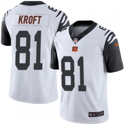Youth Nike Bengals #81 Tyler Kroft White Stitched NFL Limited Rush Jersey