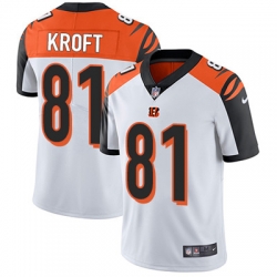 Youth Nike Bengals #81 Tyler Kroft White Stitched NFL Vapor Untouchable Limited Jersey