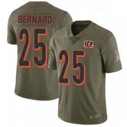 Youth Nike Cincinnati Bengals 25 Giovani Bernard Limited Olive 2017 Salute to Service NFL Jersey